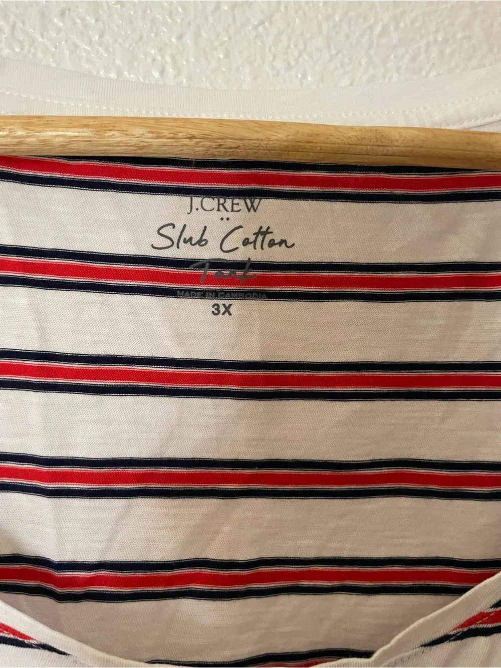 J. Crew Striped vintage slub cotton tank top Size 3X Plus NWT